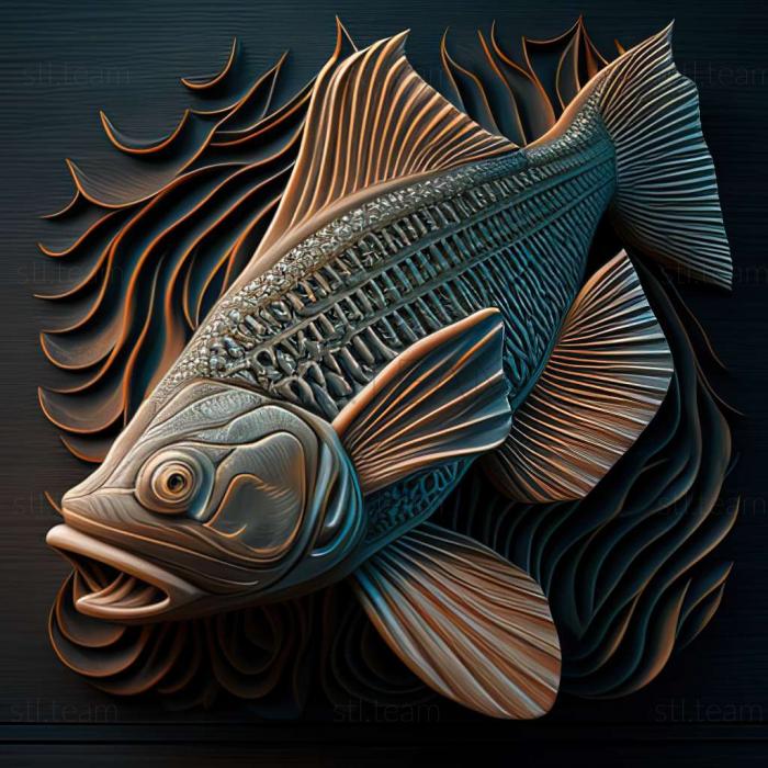 3D model Long  whiskered radinoloricaria fish (STL)